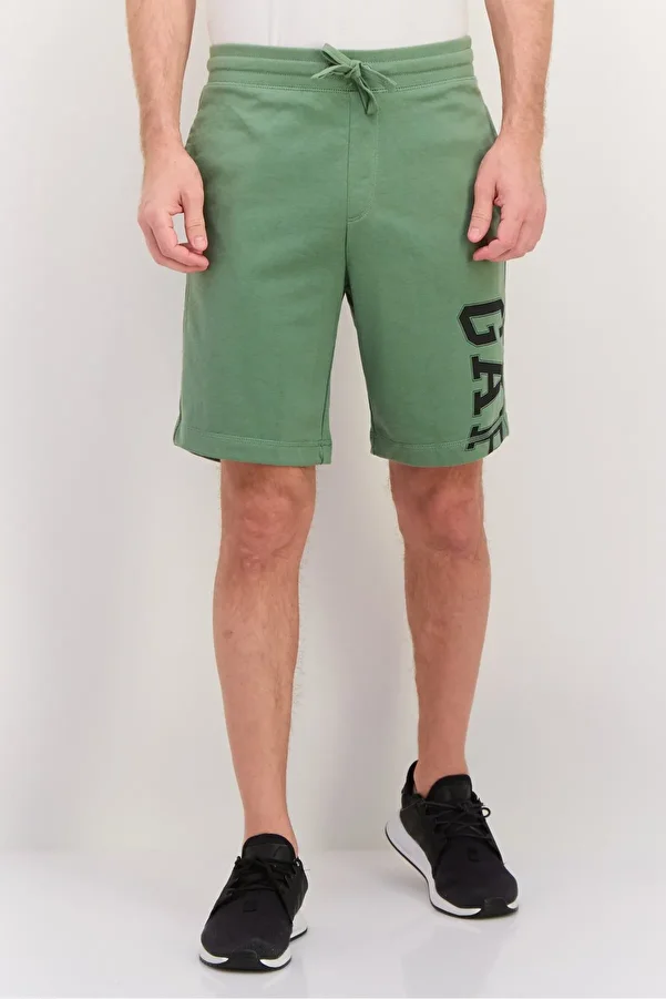 GAP-Men Brand Logo Basic Shorts, Cactus Green 1