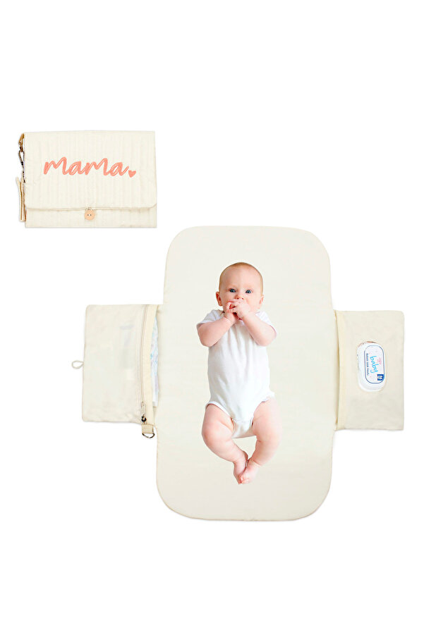 Modakids Bebek Alt Açma Minderi Alt değiştirme Pedi Örtüsü Taşınabilir Bakım Çantası Organizer Çanta