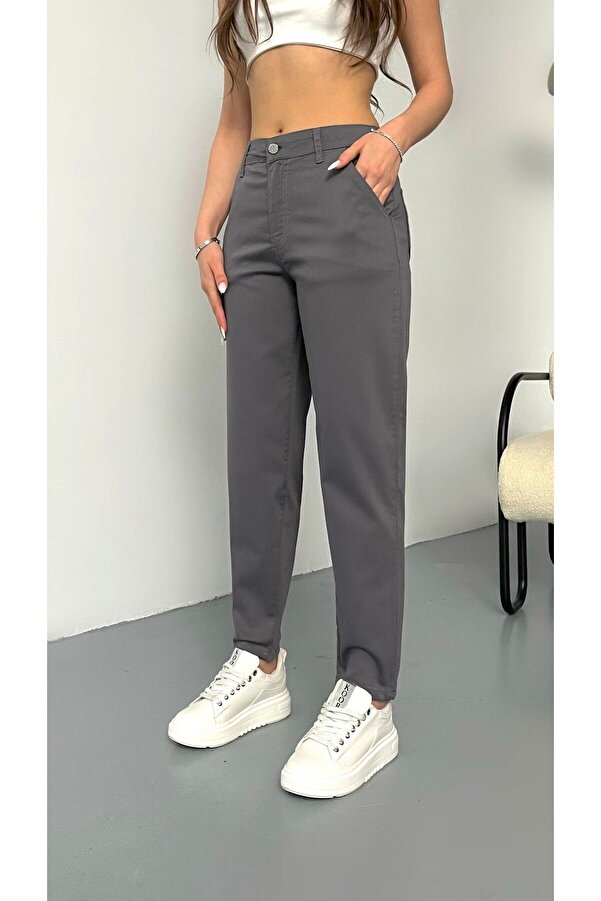 BİKELİFE-Damen-Mom-Hose aus Lycra/Stretch mit hoher Taille 1