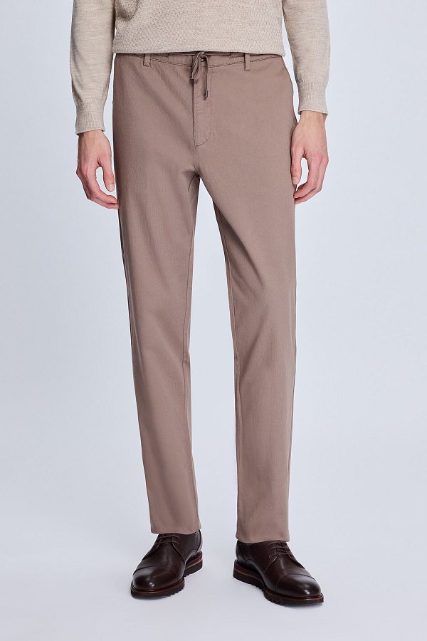 Hatemoğlu-Mink Dynamic Fit Patterned Casual Jogger Trousers with Side Pockets 1