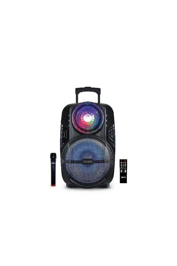 onix-Portable Trolley Speaker 55W, Wireless Mic And Remote With LED Light Party Speaker 1