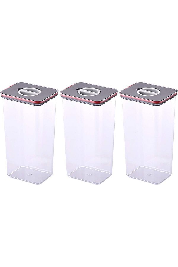 NEOFLAM-Airtight Smart Seal Food Storage Containers (Set of 3, 3.6L) | Clear, BPA-Free, Stackable. 1