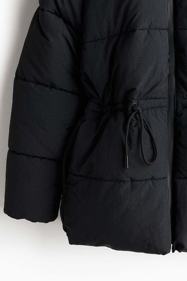 H&M-Oversized drawstring-waist puffer jacket 1
