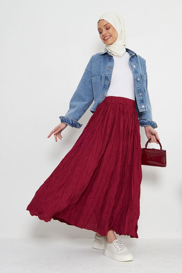 RTBUTİK-Crinkle Crinkle Hijab Skirt, Hijab Skirt, Women's Gift Skirt 1