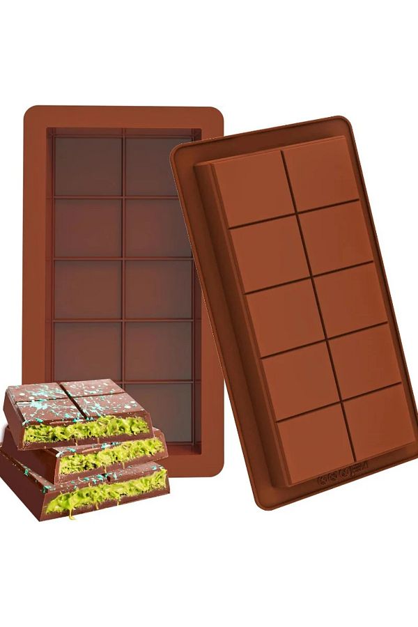 Choice-1pc Chocolate Bar Molds Silicone Bars Break Apart Wax Melt Mould Easy Release Rectangle Durable for 1