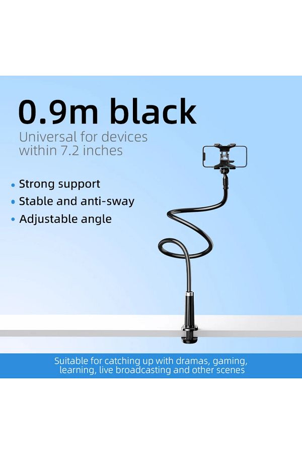 Choice-black Universal Mobile Phone Stand Adjustable Lazy Stand Rotatable Bedside Stand Desktop Live Stream 1
