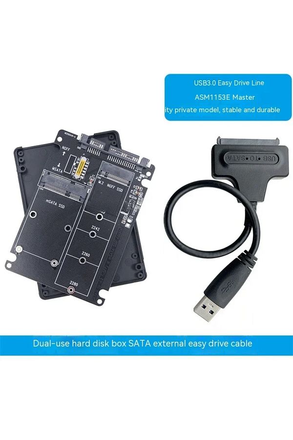 Choice-Card and cable Sata 60gbps M.2 solid-state SSD to sata3 external hard drive box ngff msata to serial 1