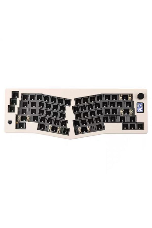 Choice-Milk coffee color ABM066 Barebones Kit Alice-layout VIA-programmable Hot Swappable Bluetooth/2.4Ghz/ 1