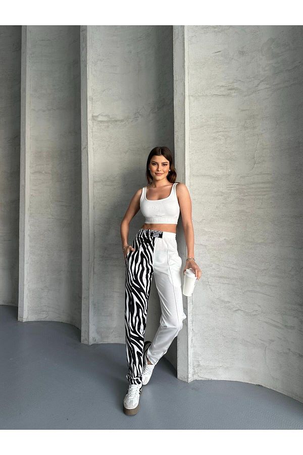 RPT MODA-بدلة رياضية سفلية مطبوعة رقمية مزدوجة اللون ومريحة وخصر عالي 1