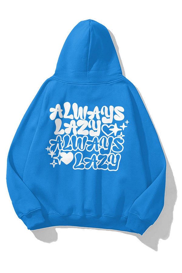 Trendiz-Unisex Always Lazy Sweatshirt Soft Blue 1