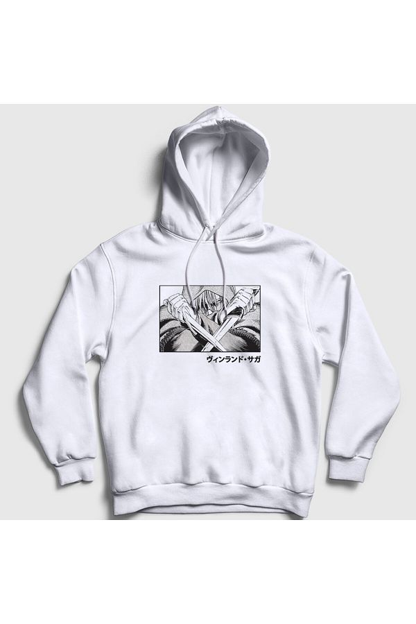 Presmono-Φούτερ Vinland Saga Anime Unisex με λευκή κουκούλα - Thorfinn 470141 ττ 1