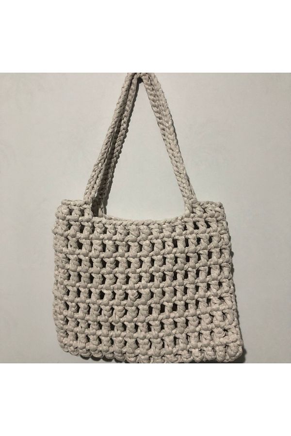 Selen-Veronica Handmade Knitted Combed Cotton Bag 30*45 Special Design Bag 1