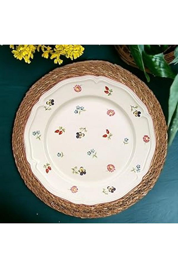 shop-6 Pieces Wicker Placemats (Round String), 6-Piece Wicker Placemats with Strings, Wicker Placemats, 1