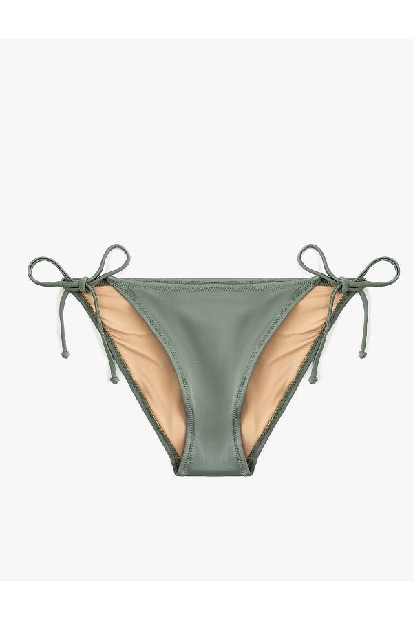 Koton-Shiny Bikini Bottom with Drawstrings on the Sides 1