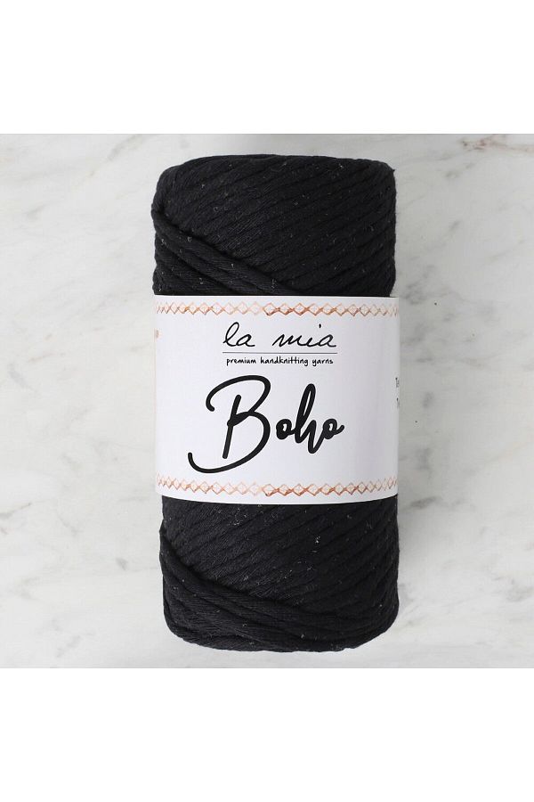 Ethab Ticaret-La Mia Boho Black Twist Macrame String - L006 - 33997 1