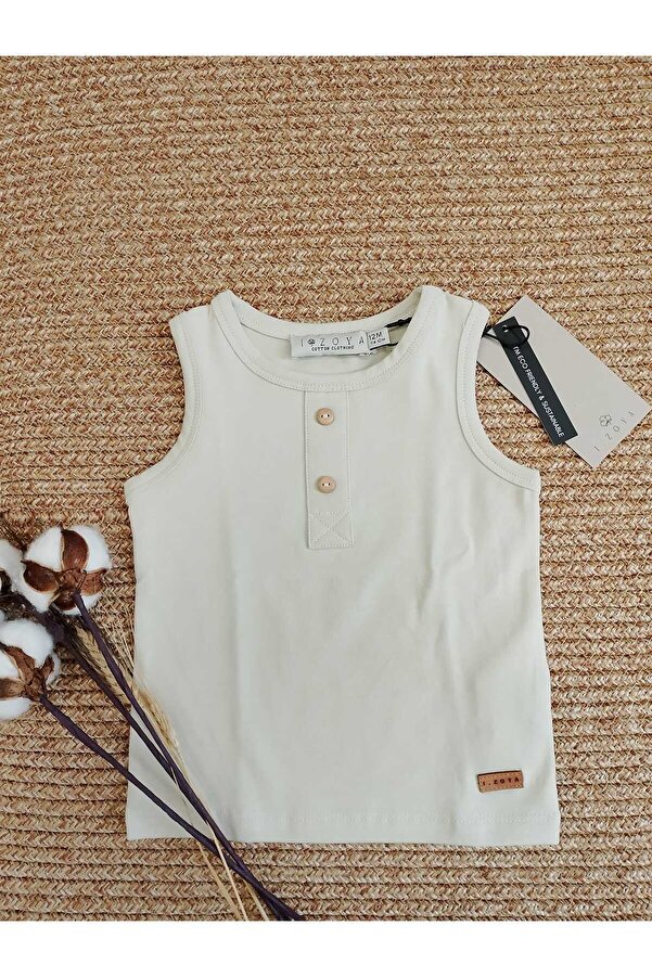 I.ZOYA UNISEX Bebek+Çocuk Atlet Pamuk Elastanlı  / Kolsuz 9 ay-4 yaş