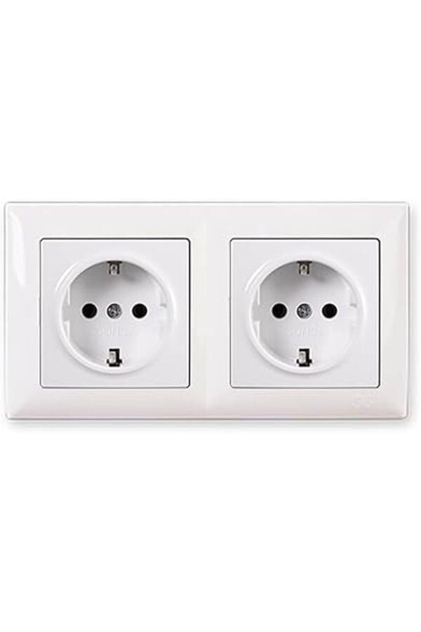 Günsan-Visage White Set of 2 Grounded Socket + Grounded Socket 1