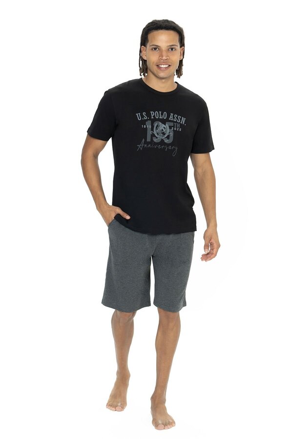U.S. Polo Assn.-U.S. Polo Assn. 18884 Men's Pajama Set - Black 1