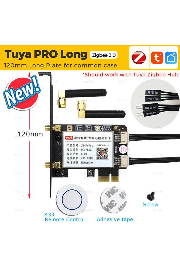 Choice-Tuya PRO Long Zigbee Tuya eWeLink Wifi Zigbee Computer Power Reset Switch USB PCIe Card Remote Contr 1