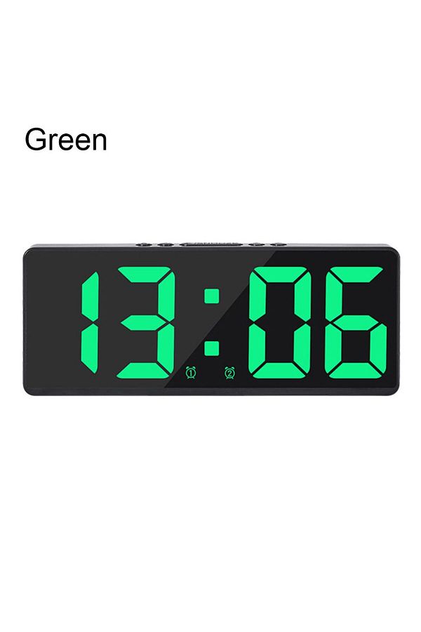Choice-Green LED Digital Electronic Clock Backlight Large Number Alarm Clock Temperature Calendar Bedside T 1