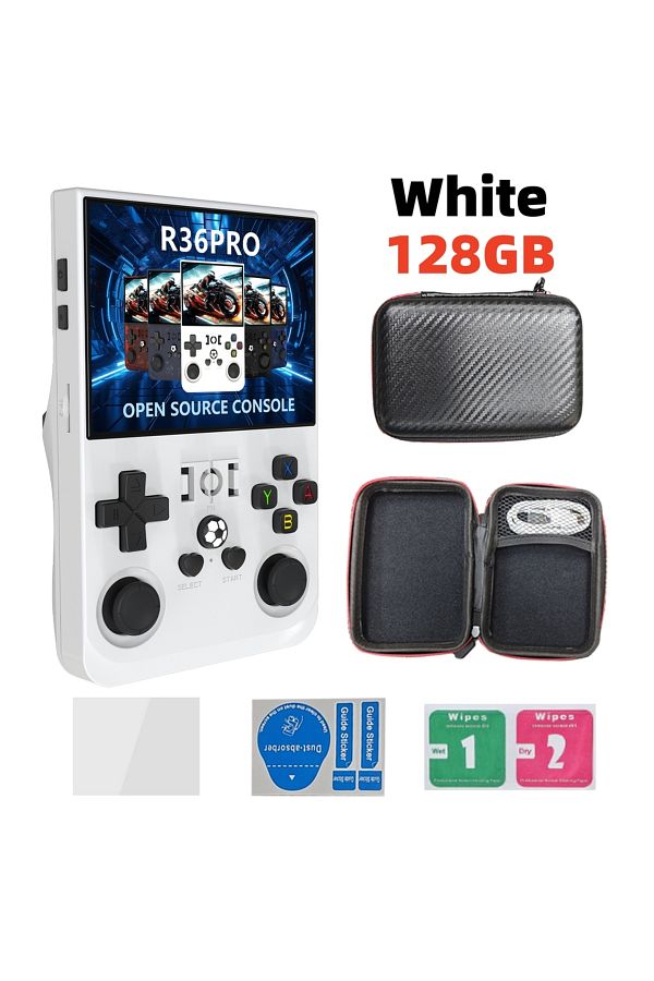 Choice-White 128gb Open Source R36 Pro Retro Handheld Video Game Console Linux System 3.5 Inch Ips Screen P 1