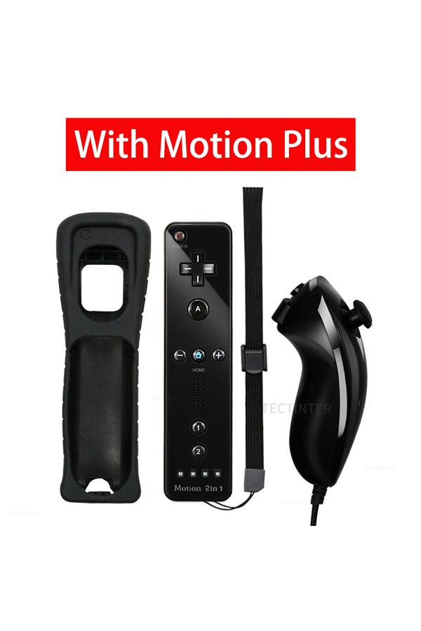 TECTINTER-وحدة تحكم لاسلكية BKBK مع جهاز تحكم عن بعد MP 1 زوج متوافق مع وحدة تحكم Nintendo Wii ووحدة تحكم Nunchuck Remo 1