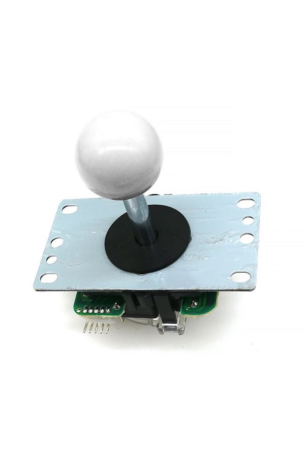 Choice-WHITE Copy SANWA Joystick With 5 Pin Connector 8 Way Classic Square Restrictor Arcade Game Machine S 1