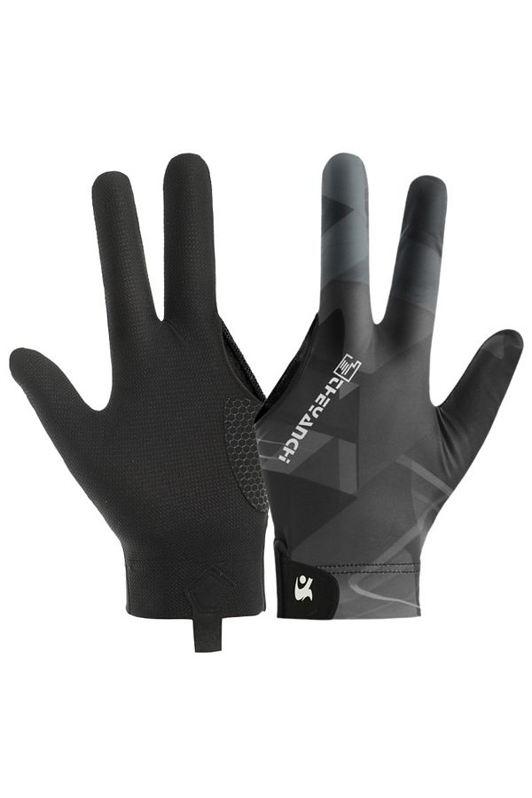 Choice-Black Grey Pool Player Gloves Comfortable Billiard Glove 3 Finger Pool Gloves Lightweight Pool Table 1