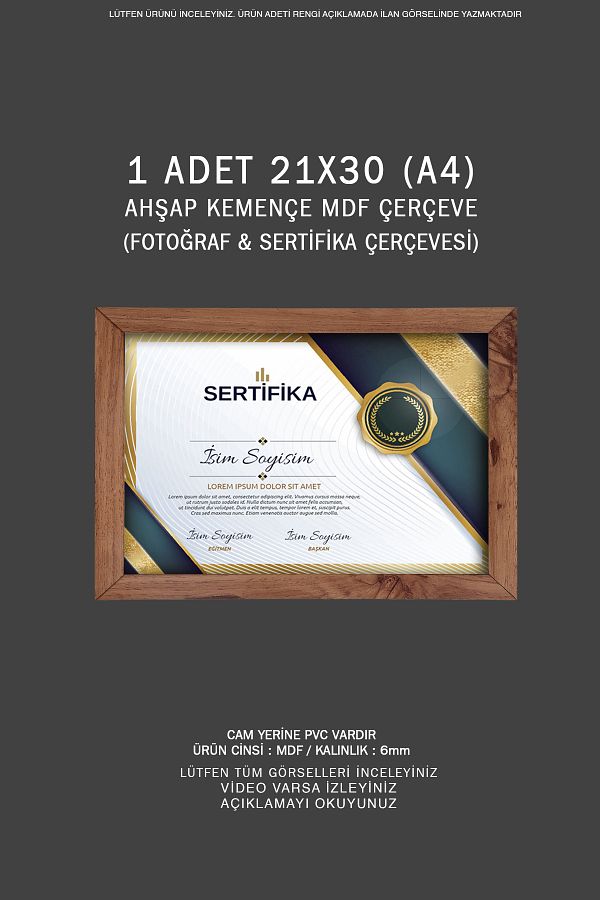 yhfoto-1 Piece - A4 Frame - Certificate Frame - A4 Frame - 21X30 Frame - Diploma Frame 1