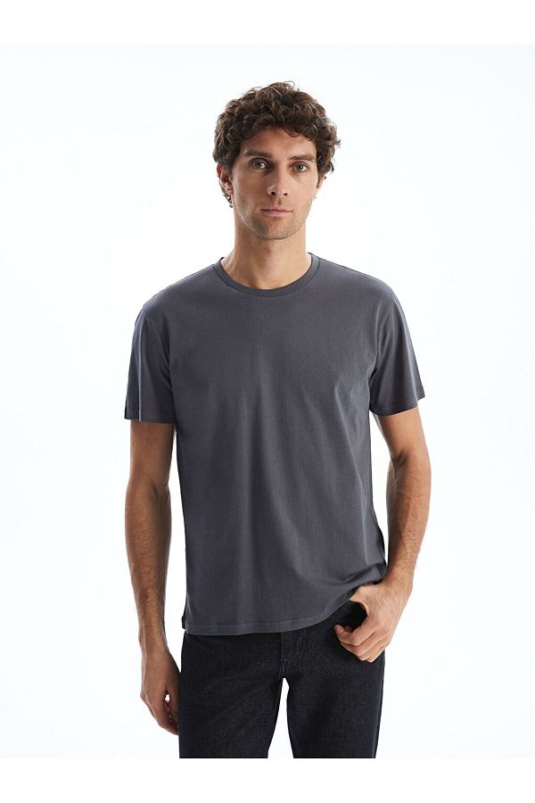 LC Waikiki-Ανδρικό T-Shirt LCW Crew Neck χτενισμένο βαμβακερό 1