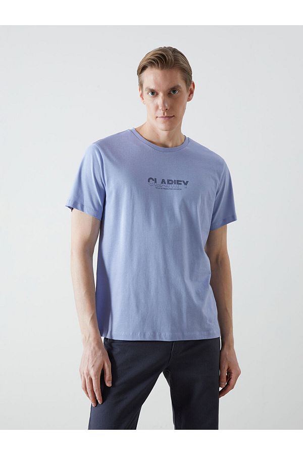 LC Waikiki-Crew Neck Short Sleeve Printed Combed Cotton Men's T-Shirt 1