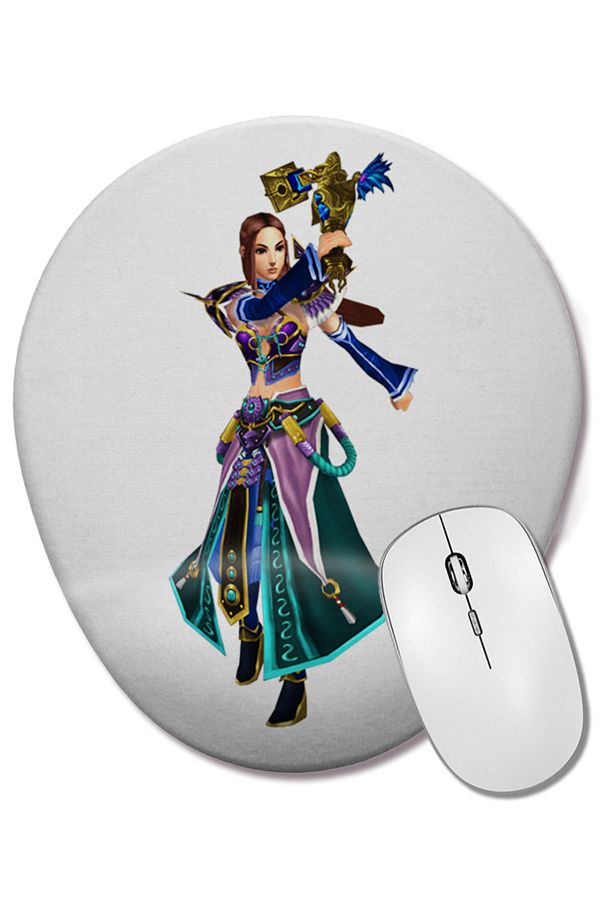 BASKI DÜNYASI-Metin2 Shaman 03 Oval Mouse Pad with Wrist Support 1
