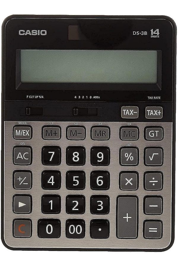 Casio-DS-3B-W-DP Calculator, Gray 1