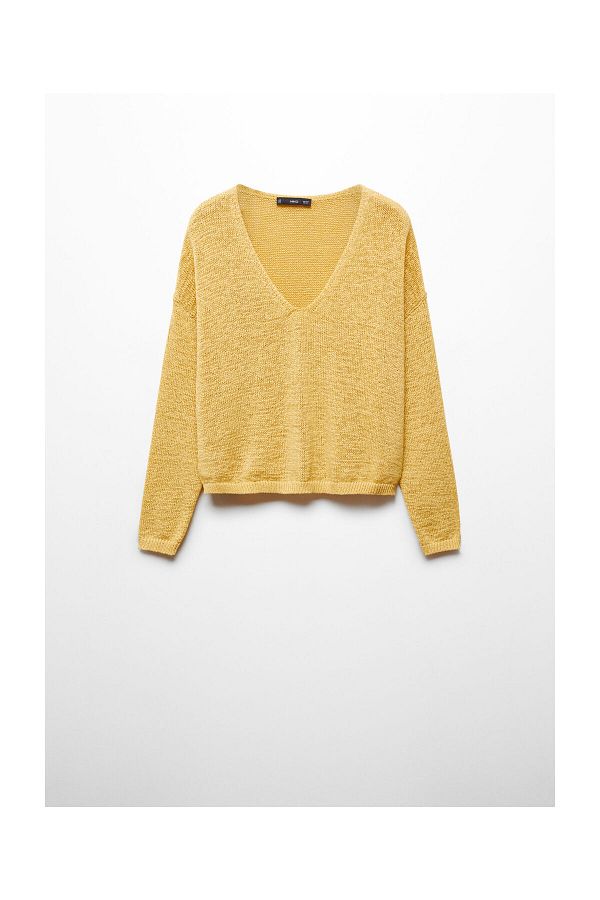 MANGO Woman-Feinstrickpullover mit V-Ausschnitt 1
