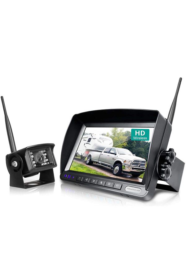 ZEROXCLUB-Digital Wireless Backup Camera Kit, IP69 Waterproof + 7'' LCD Monitor for RV/Truck/Trailer 1