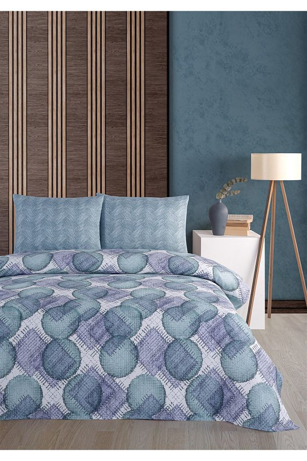 Evim-Soren Single Pique Set 160X230 cm Vitaly Lightblue Indigo 1