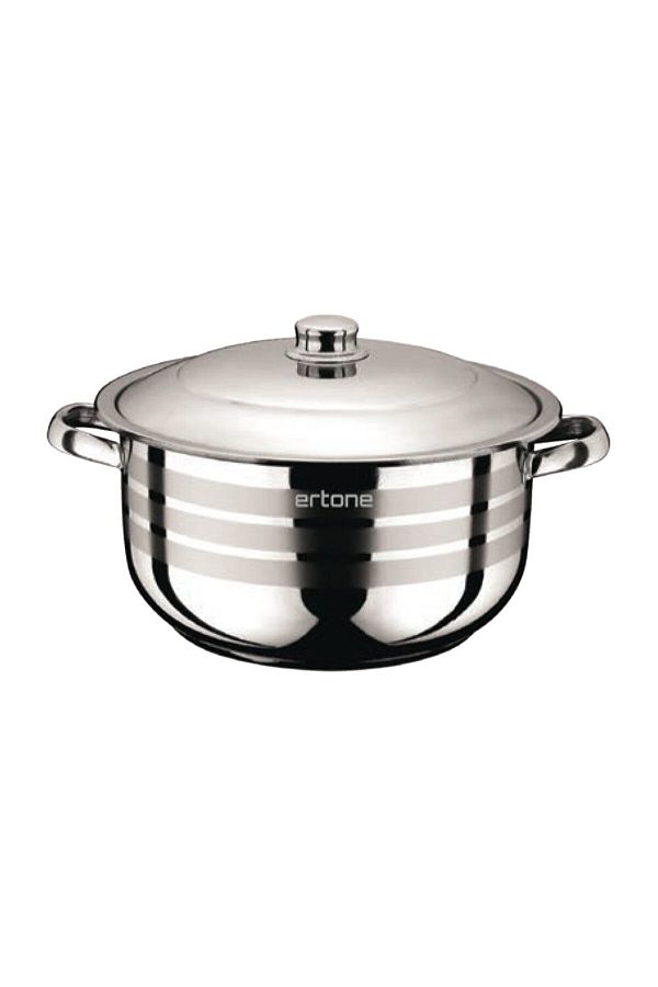 ertone-Stainless Steel Pot With Metal Lid Mn-534, 24 Cm, 6.3 Liters 1