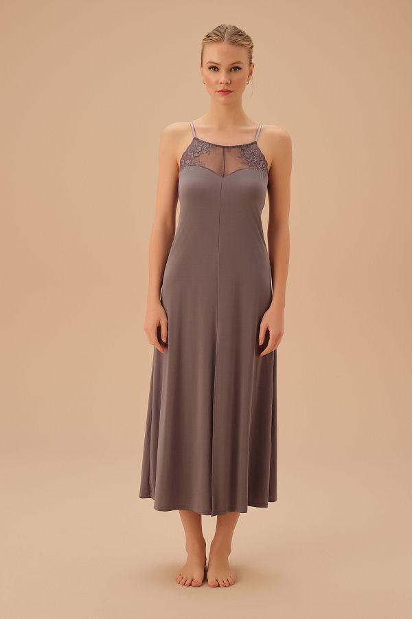 SUWEN-Swan Long Nightgown 1