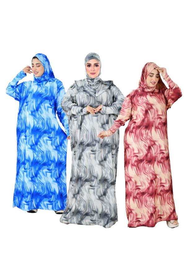 Generic-Asdal Prayer and reception veil with a continuous scarf 1
