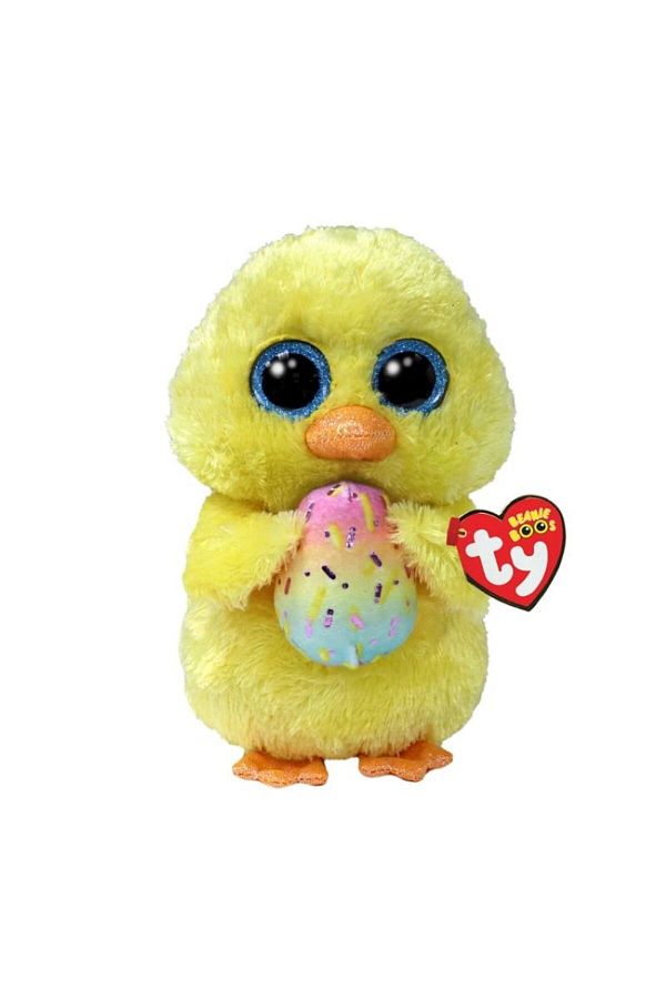 TY Beanie Boos-Marigold Egg Holding Yellow Chick Plush 15 cm 1