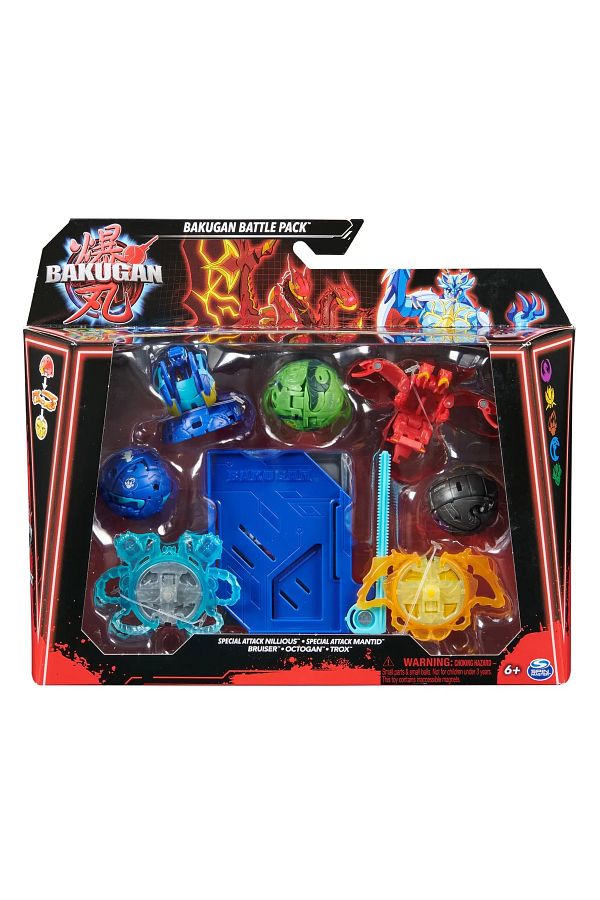 Spin Masters-BAKUGAN SET DE LUPTA NILLIOUS, MANTID, BRUISER, OCTOGAN SI TROX 1