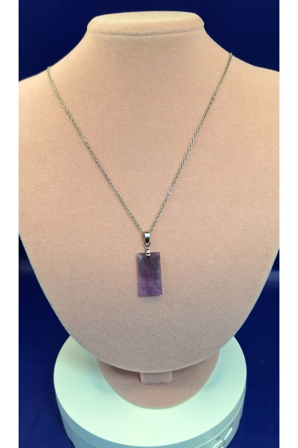 ERSOYDEMİRÖZDETAŞ-Amethyst Pendant 25X 13 Mm. 1