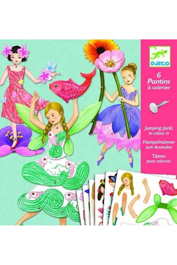 djeco-Moving Fairies - Building Set with Pushpins 1