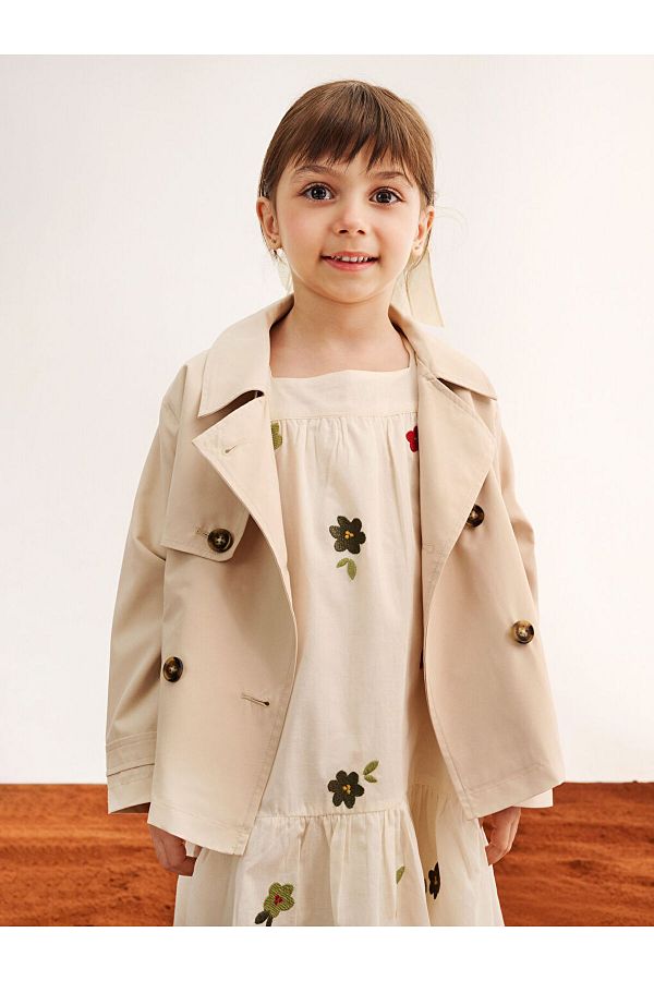 LC Waikiki-Lcw Shirt Collar Girl's Coat 1