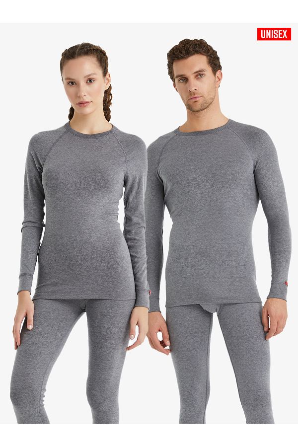 Blackspade-Unisex Θερμικό T-Shirt 2ο Επίπεδο 9259 - Grey Melange 1