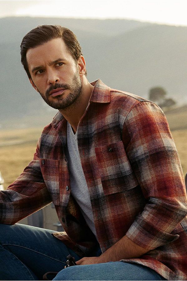 Kiğılı-Long Sleeve Oversize Cotton Plaid Shirt 1