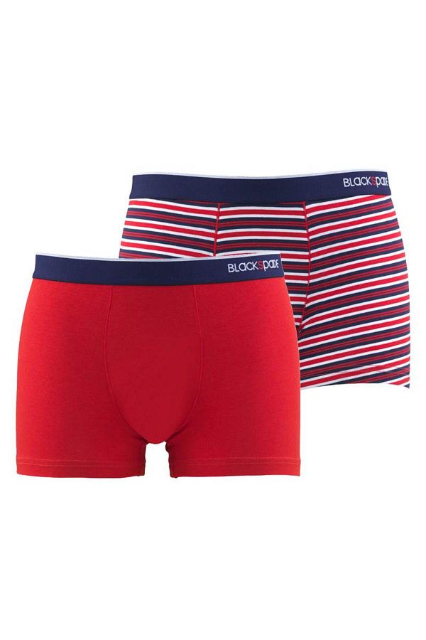 Blackspade-Ανδρικά Boxer 2 Pack Stripes 9551 - Κόκκινο 1
