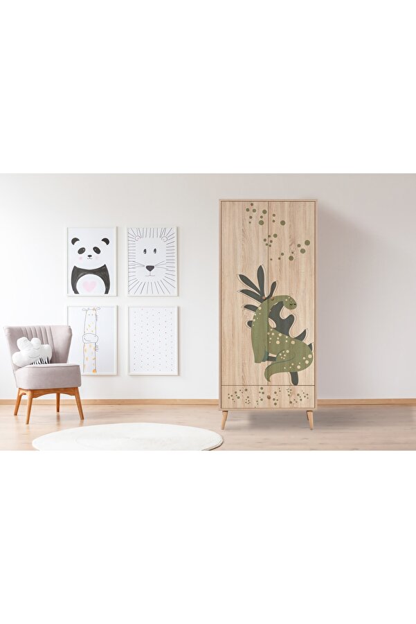 Vivense City Dino Gardırop, 2 Kapaklı