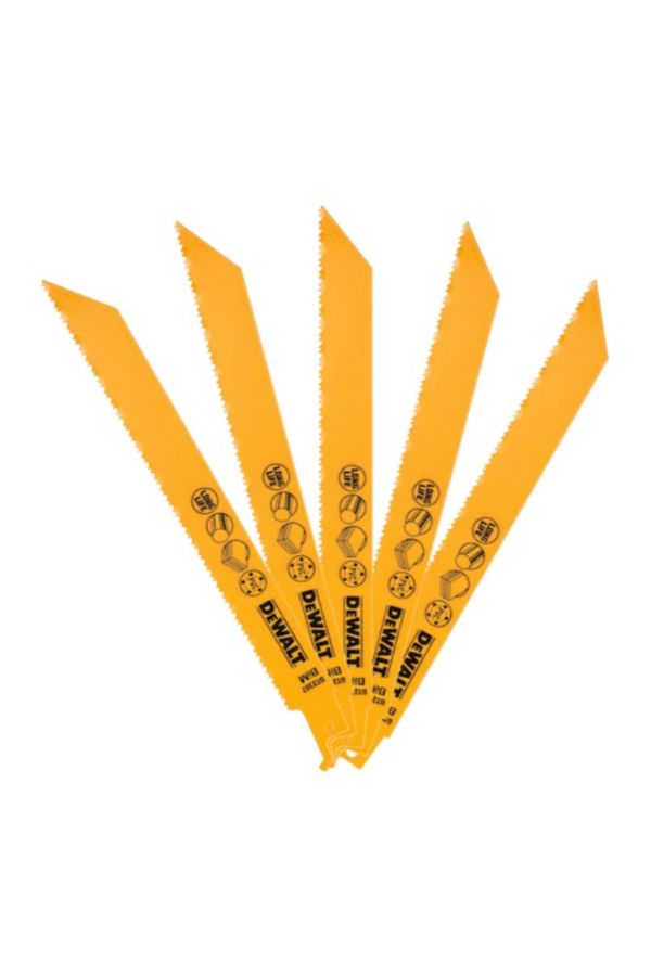 Dewalt-5-Piece Bi-Metal Reciprocating General Purpose Blade 203 mm 1