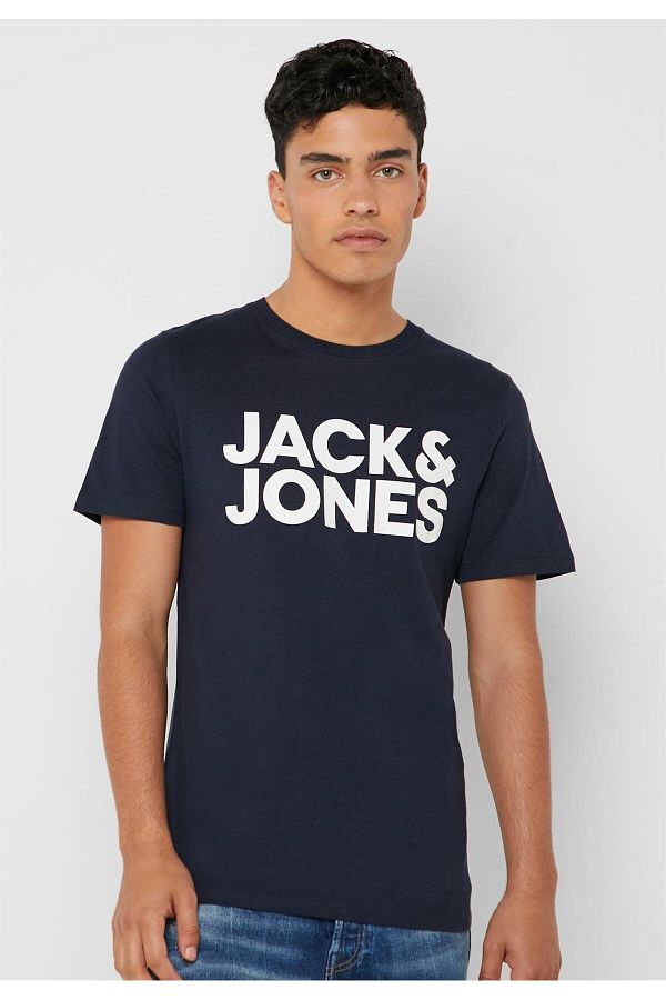 Jack & Jones-Crew Neck Logo Printed T-Shirt 1